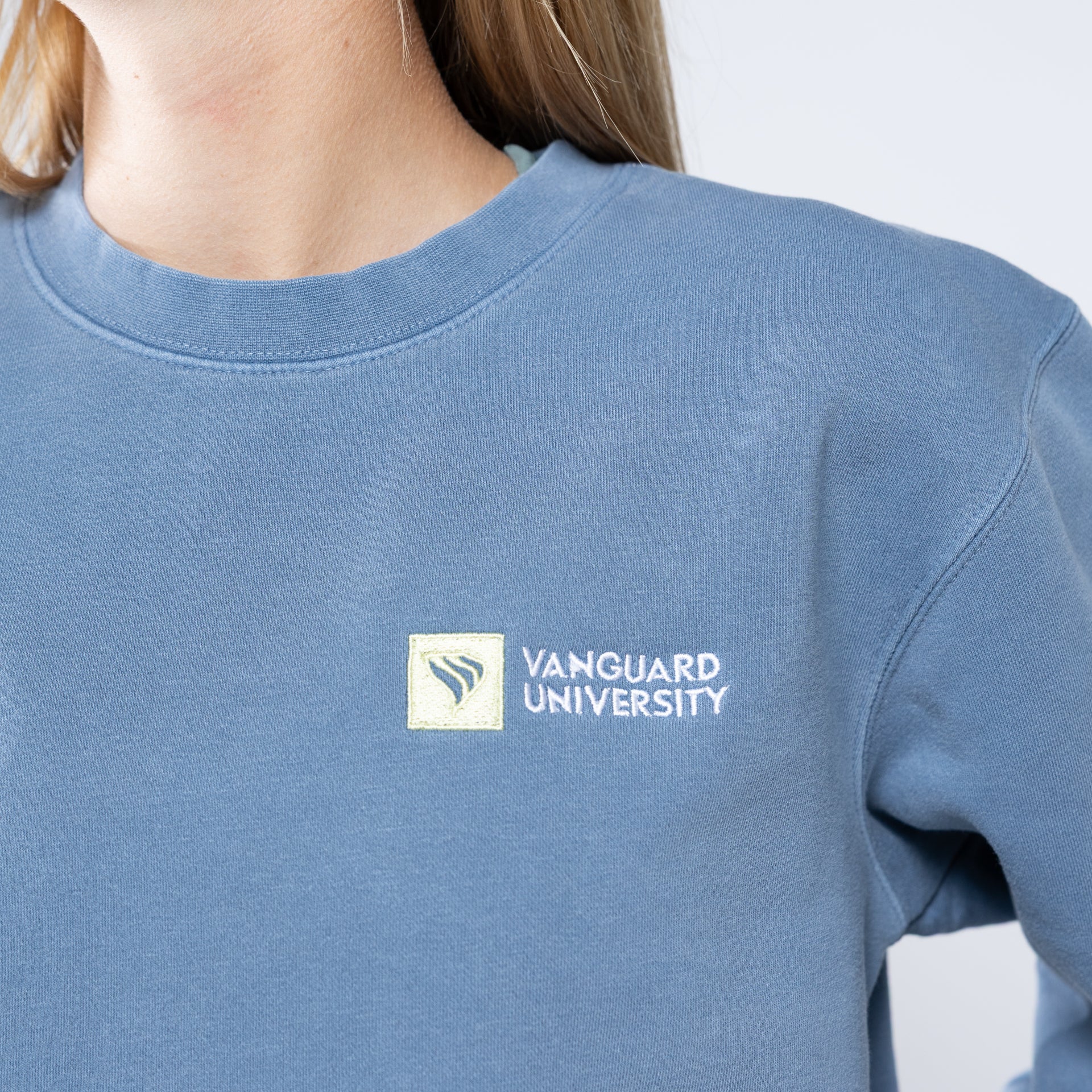 Pigment Dye Crew Neck | Slate Blue