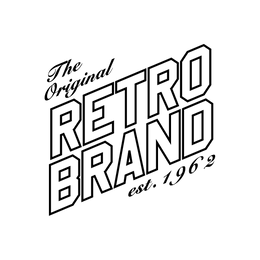 Black and white logo of 'The Original Retro Brand' established in 1962 on a white background.